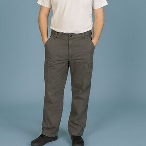 Carhartt Mens 42x34 Dungaree Fit Jeans L Gray 100% Cotton Denim Pants Bottoms